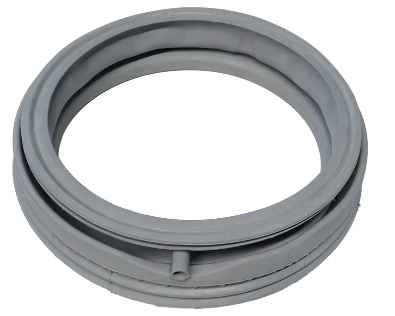 Grey rubber door seal (gasket) for a front-load washing machine