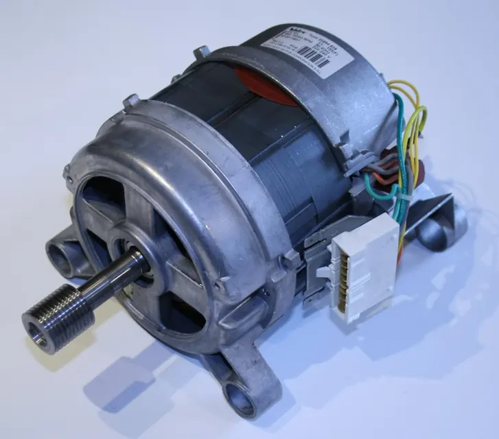Electric motor removed from a front-load washing machine